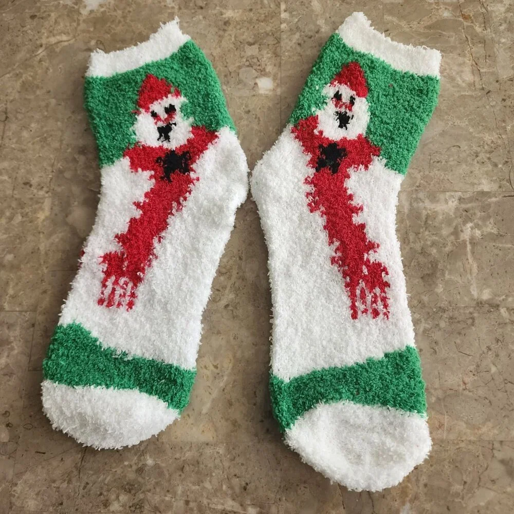 Women's Colorful Christmas Fluffy Socks (2pk) (NWOT)